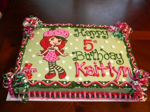 Strawberry Sheet Birthday Cakes