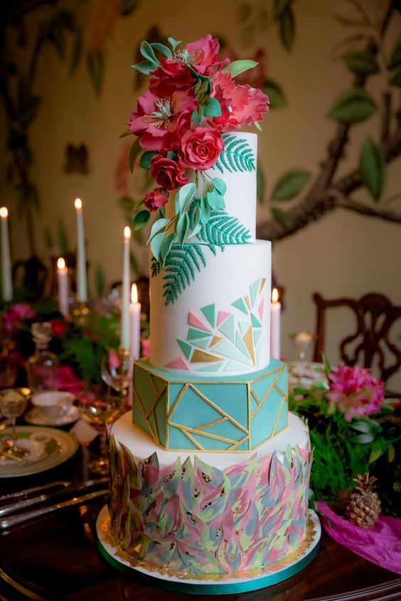 Tropical Wedding Cake