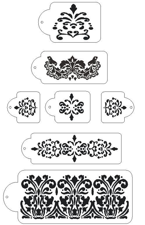 Wedding Damask Cake Stencil