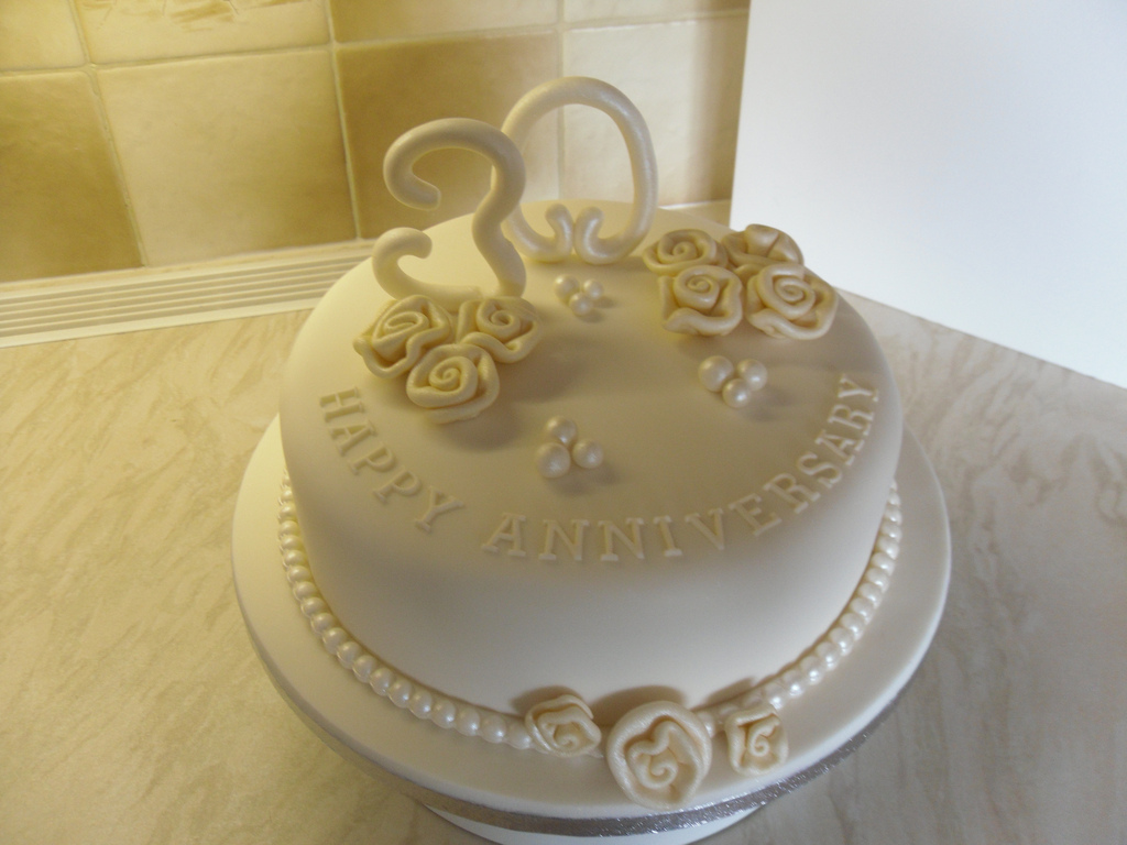 30th Wedding Anniversary Cake