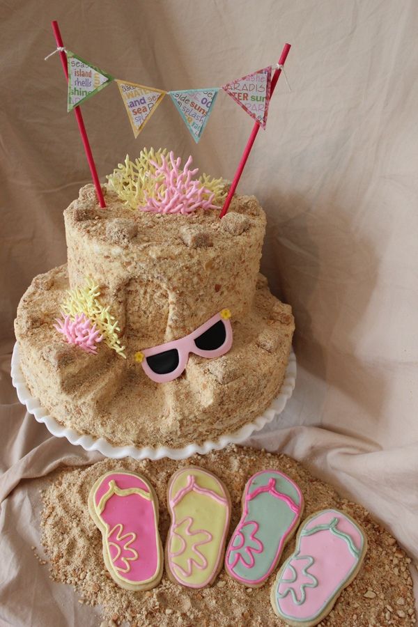 Beach Party Baby Shower Cakes