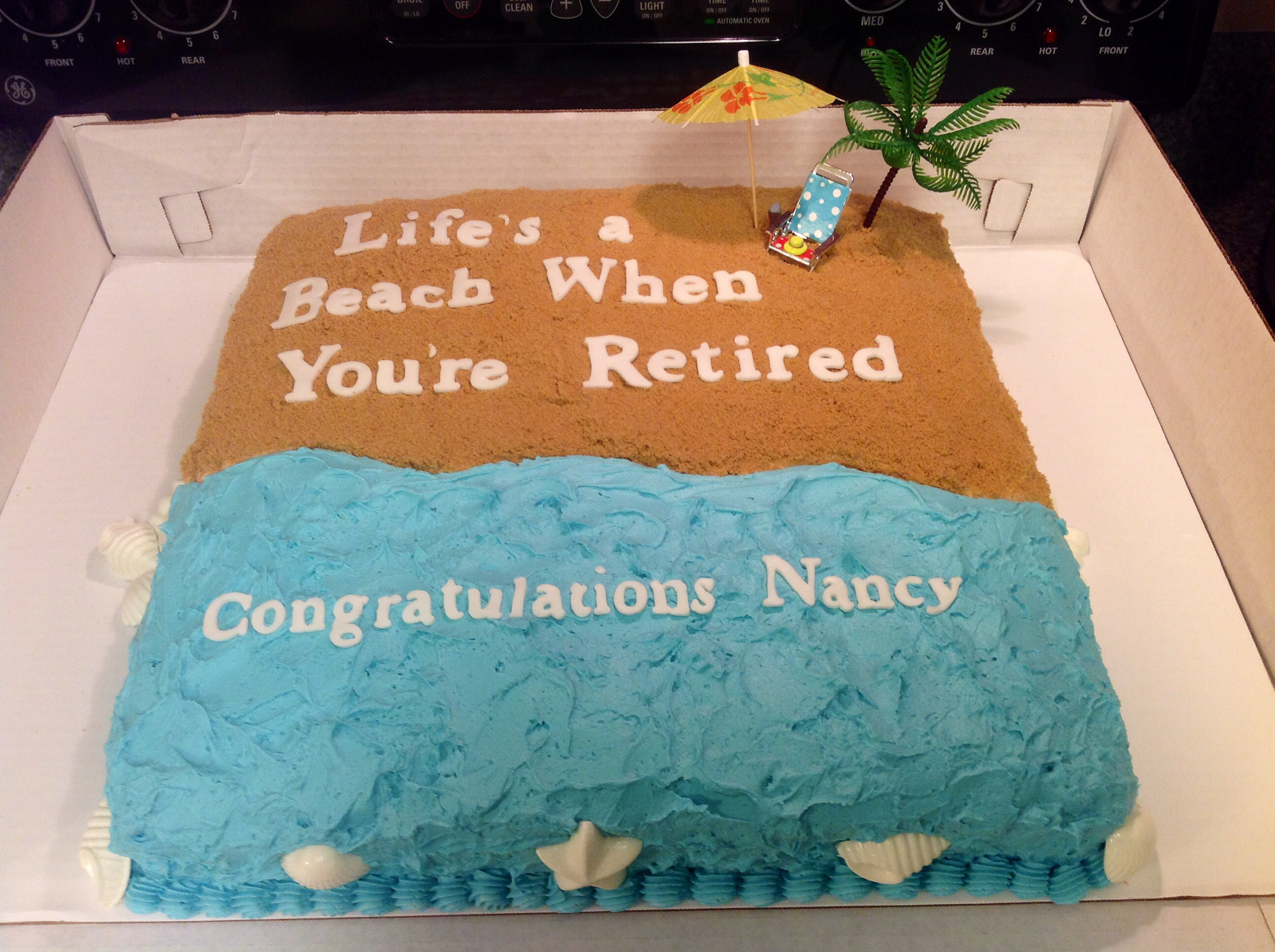 Beach Retirement Cake Ideas