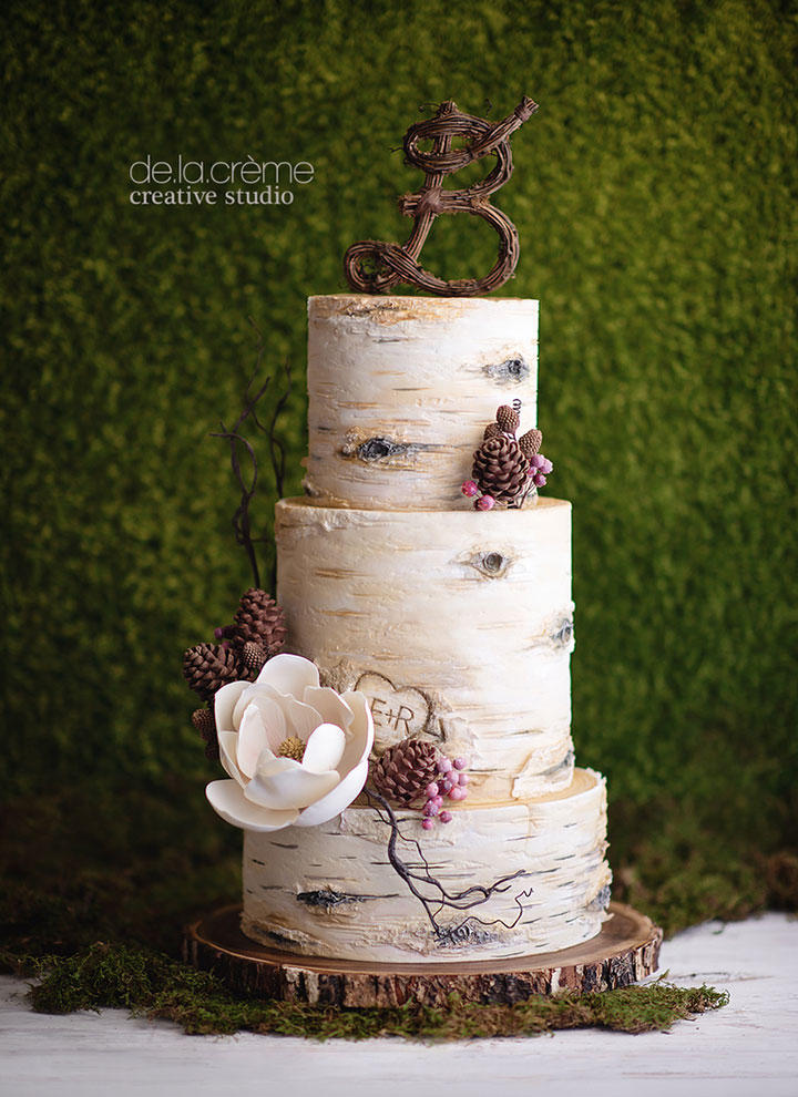 Buttercream Wedding Cakes Made with Birch Tree