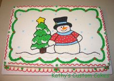 Christmas Birthday Sheet Cake