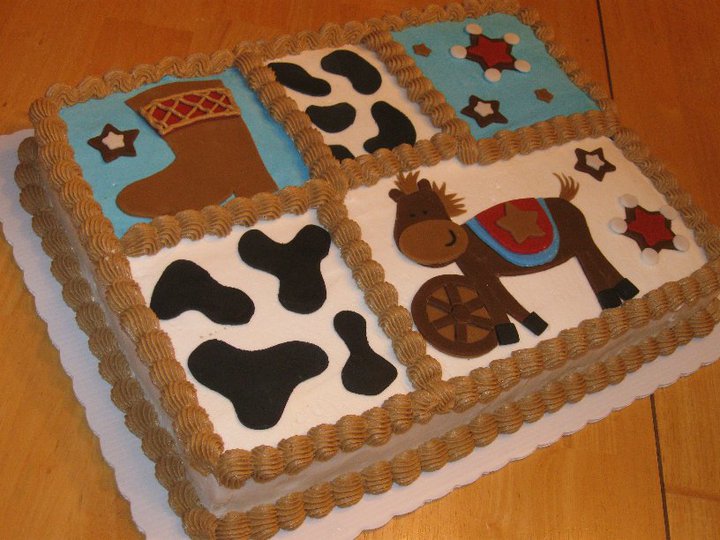 Cowboy Baby Shower Cake