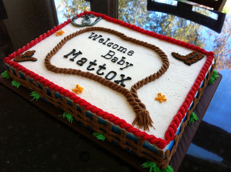 Cowboy Birthday Sheet Cake