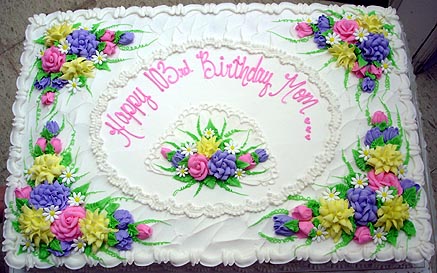 10 Photos of Floral Decorated Sheet Cakes