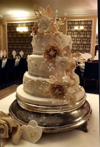 Diamond Anniversary Wedding Cake