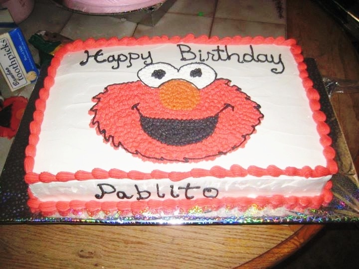 Elmo 1 2 Sheet Cake