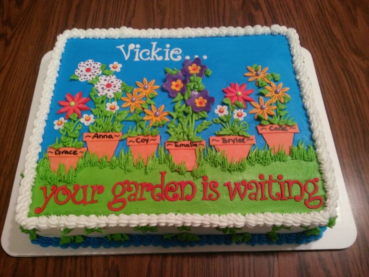 Garden Retirement Cake