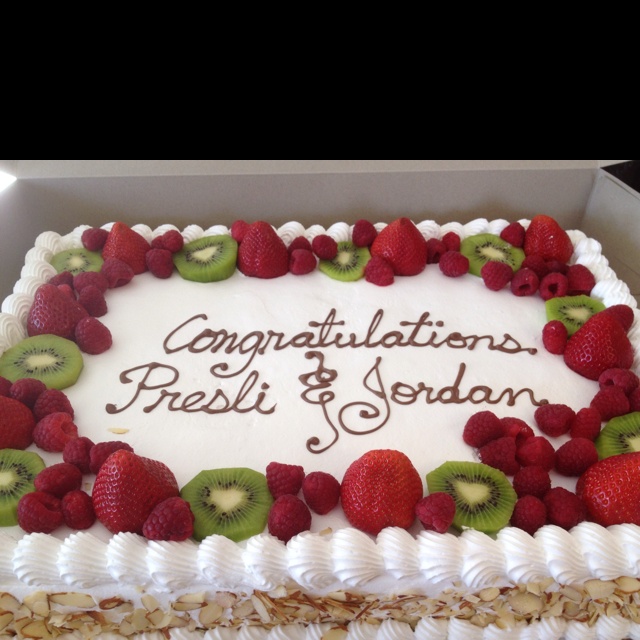 Graduation Cake with Fruit Decor