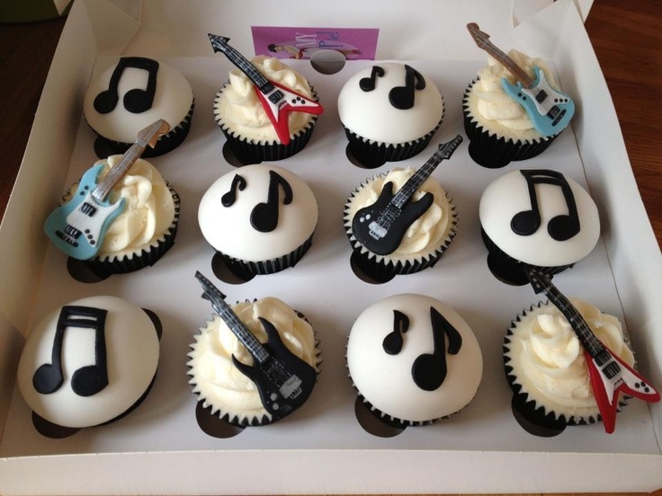 Guitar Cupcake Cake