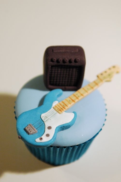 Guitar Cupcake Decorations