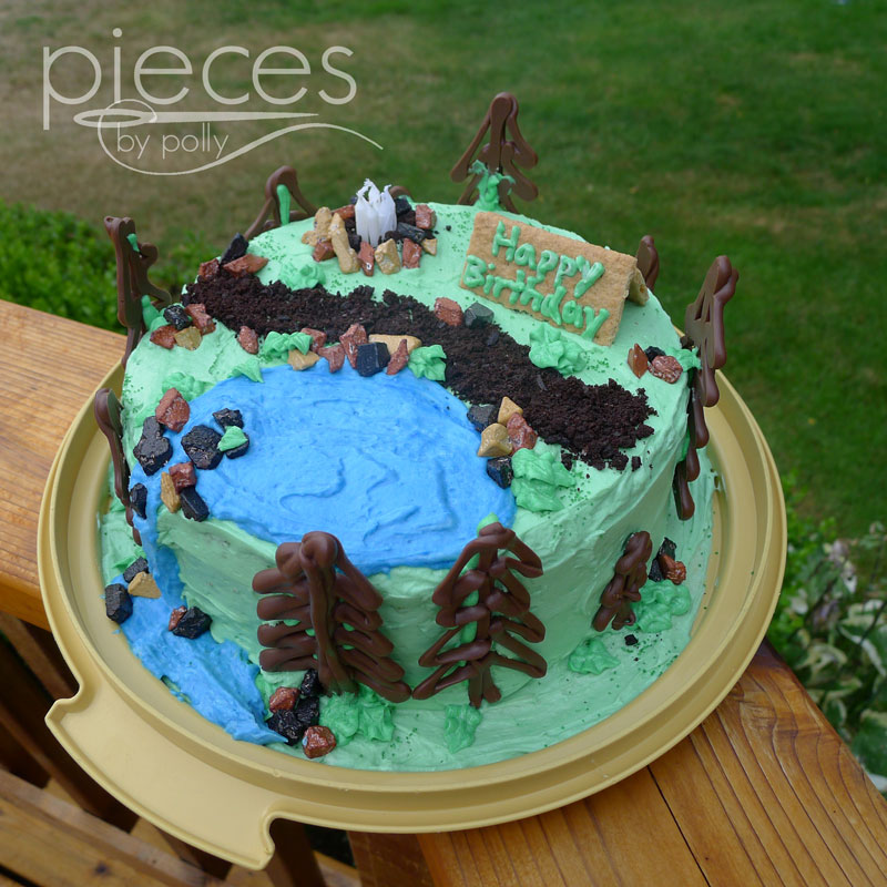 Hiking Birthday Cake