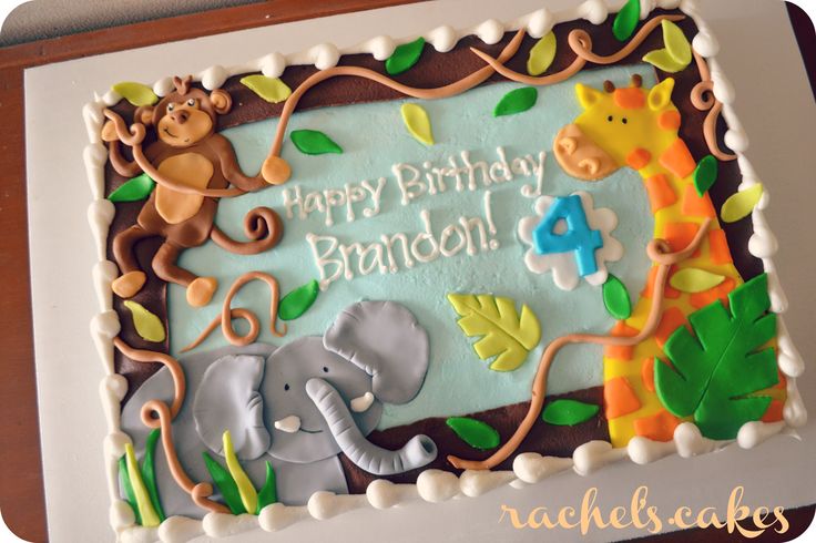 8 Photos of Safari Sheet Cakes