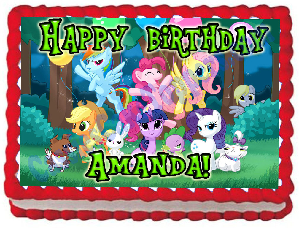 My Little Pony Birthday Cake Edible Sheets