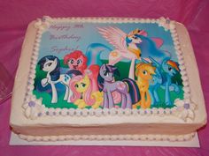 My Little Pony Birthday Sheet Cake