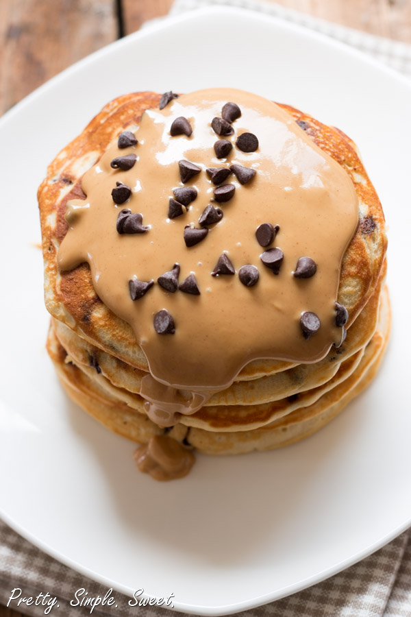 Peanut Butter Chocolate Chip Pancakes