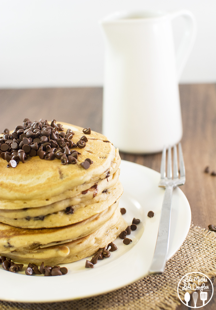 Peanut Butter Chocolate Chip Pancakes