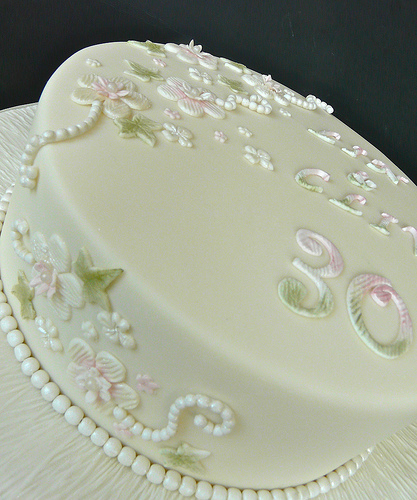 Pearl Wedding Anniversary Cake