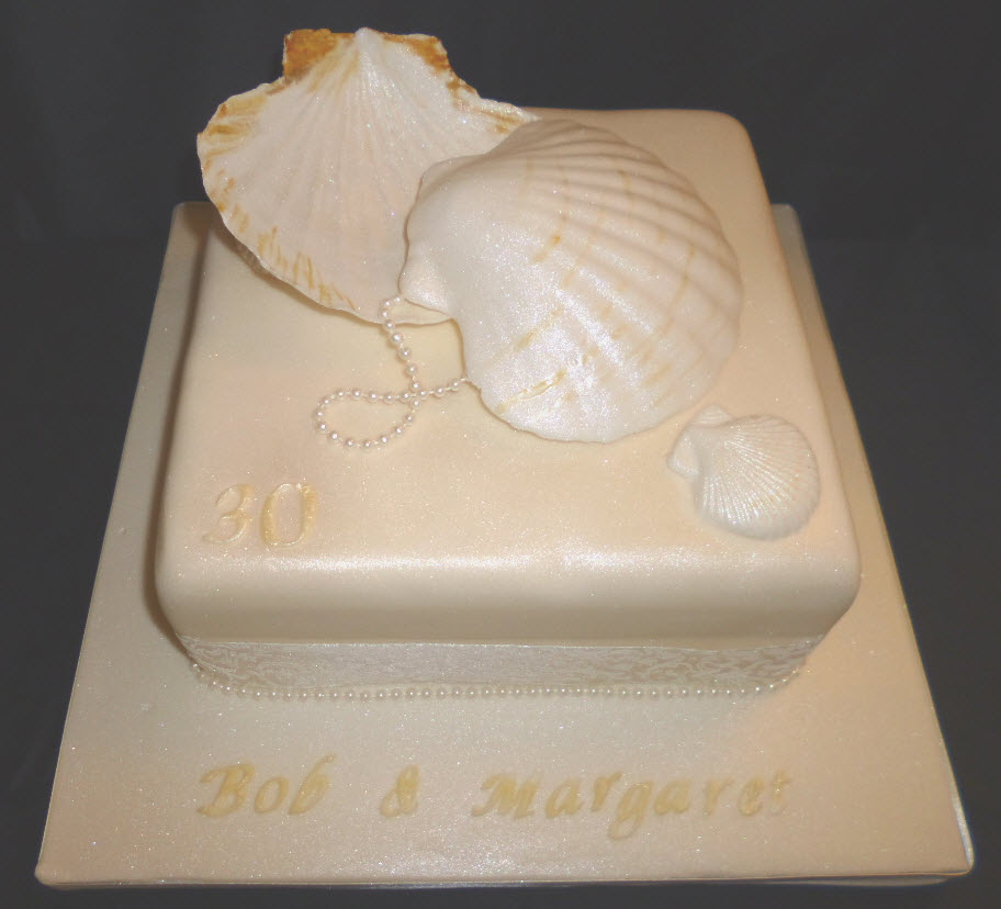 Pearl Wedding Anniversary Cake