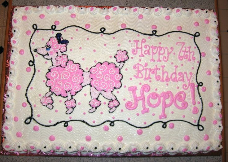 Pink Birthday Sheet Cakes