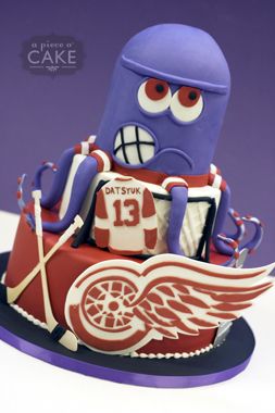 Red Wings Grooms Cake