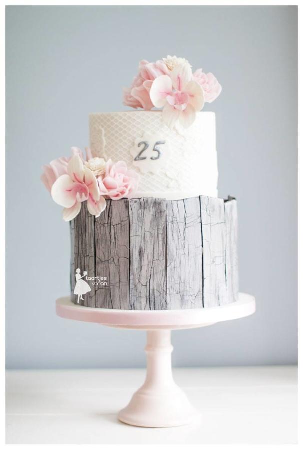 Rustic 25th Wedding Anniversary Cakes