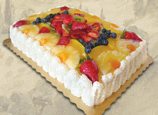 Sheet Cake with Fruit