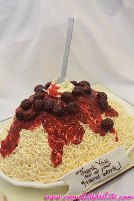 Spaghetti and Meatballs Cake