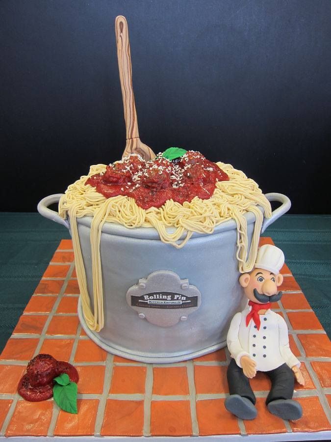 8 Photos of Spaghetti Decorated Cakes