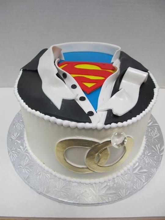 Superman Groom Wedding Cake