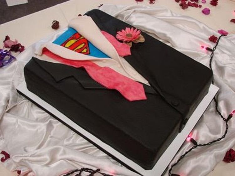 Superman Grooms Cake