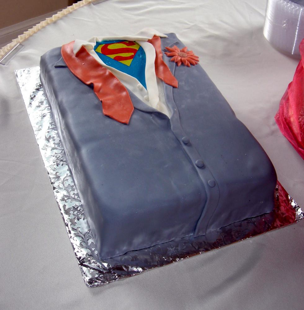 Superman Grooms Cake