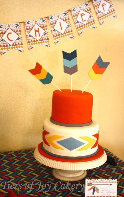 Tribal Arrow Baby Shower Cakes