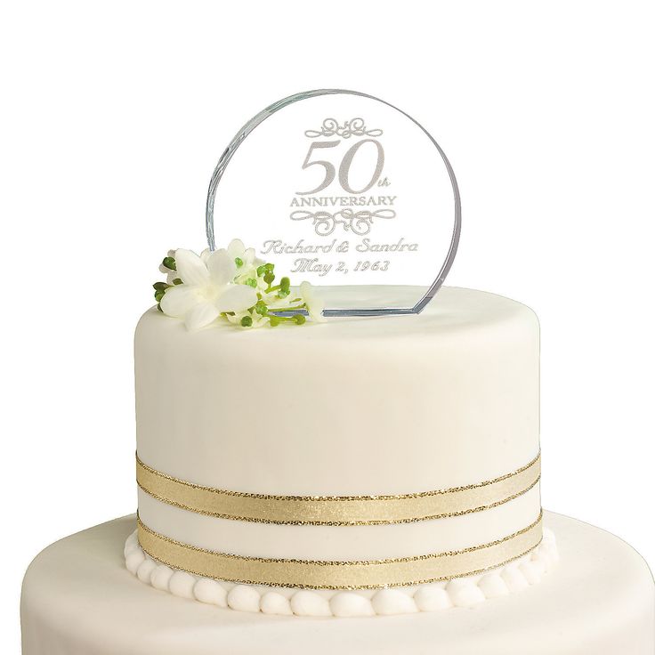 50th Wedding Anniversary Cake Topper