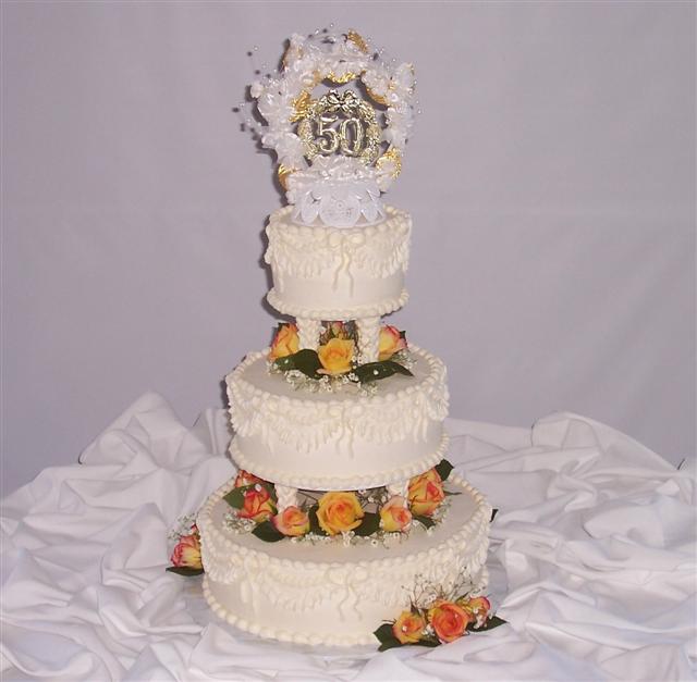 10 Photos of Wilton 50th Wedding Anniversary Cakes