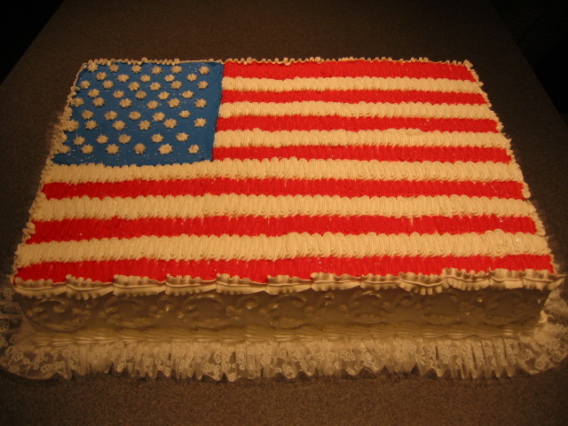 American Flag Birthday Cake