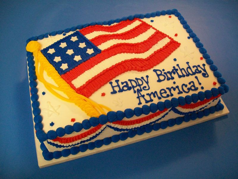 American Flag Birthday Cake