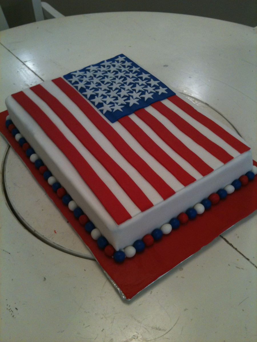 American Flag Cake