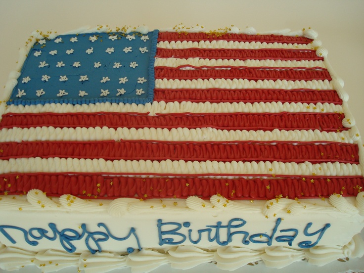 American Flag Sheet Cake