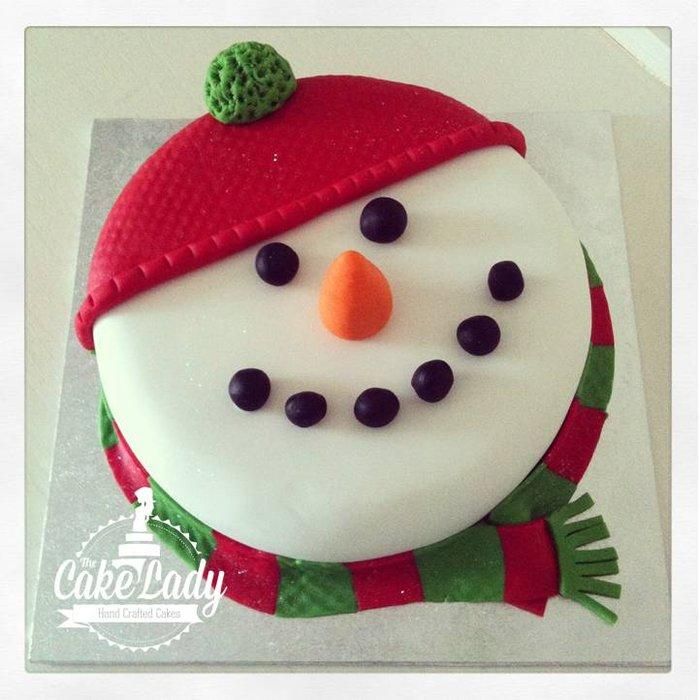 Cake Christmas Idea-Snowman