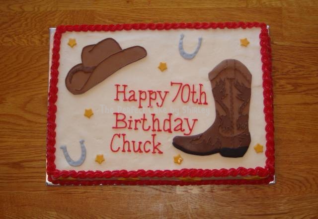 Cowboy Birthday Sheet Cake