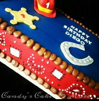 Cowboy-Themed Sheet Cake