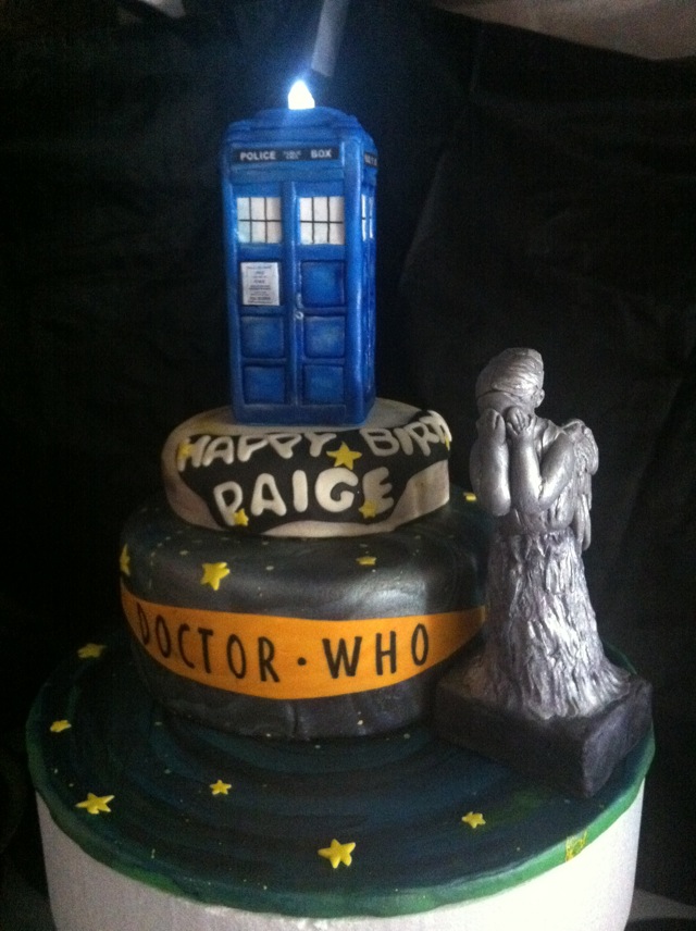 11 Awesome Doctor Who Cakes Photo Doctor Who Weeping Angel Cake Doctor Who Dalek Birthday Cake And Doctor Who Wedding Cake Snackncake