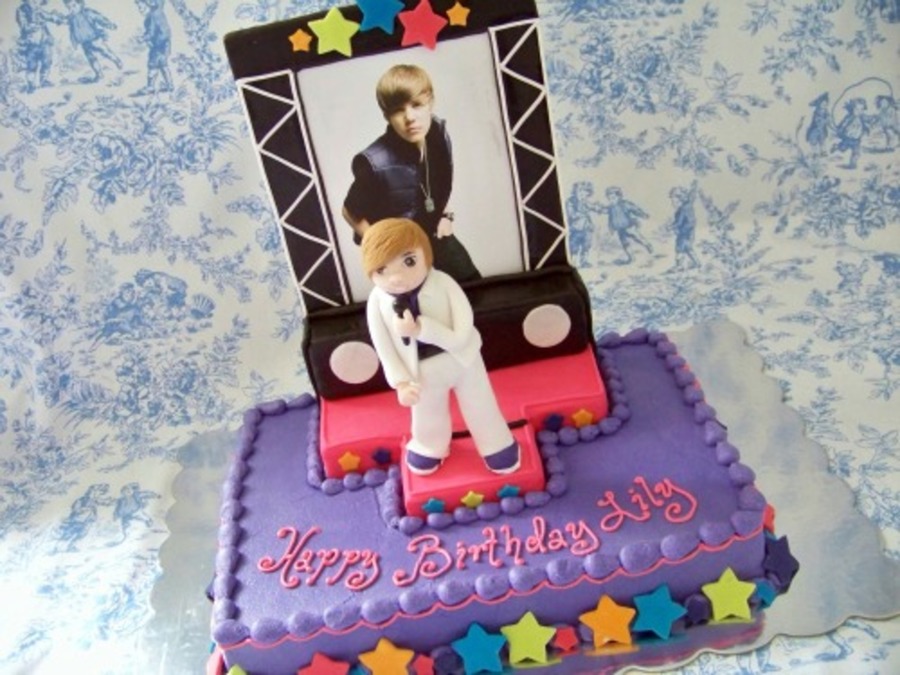 Justin Bieber Sheet Cake