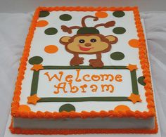 Monkey Baby Shower Sheet Cake Ideas