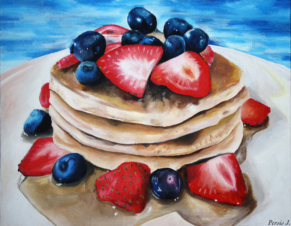 7 Photos of Pancakes With Blueberries And Strawberries