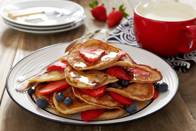 Strawberry and Blueberry Pancakes