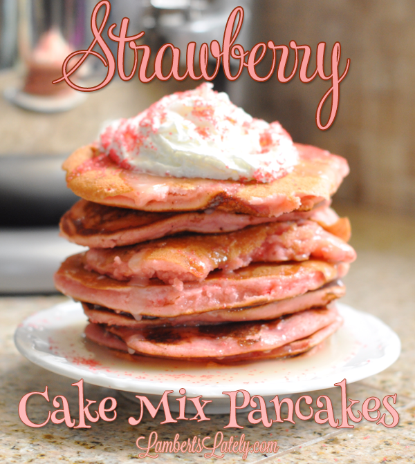 Strawberry Cake Mix Pancakes Recipe